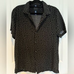 Men's Black Patterned Shirt